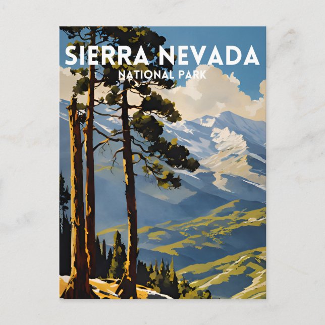 Sierra Nevada National Park Vintage Postcard (Front)