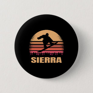 Sierra Nevada Snowboarding Outdoor Vintage 80s Ret 6 Cm Round Badge