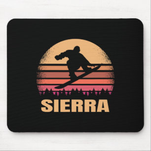 Sierra Nevada Snowboarding Outdoor Vintage 80s Ret Mouse Mat