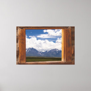 Sierra Nevada Through Cabin Window Canvas Print