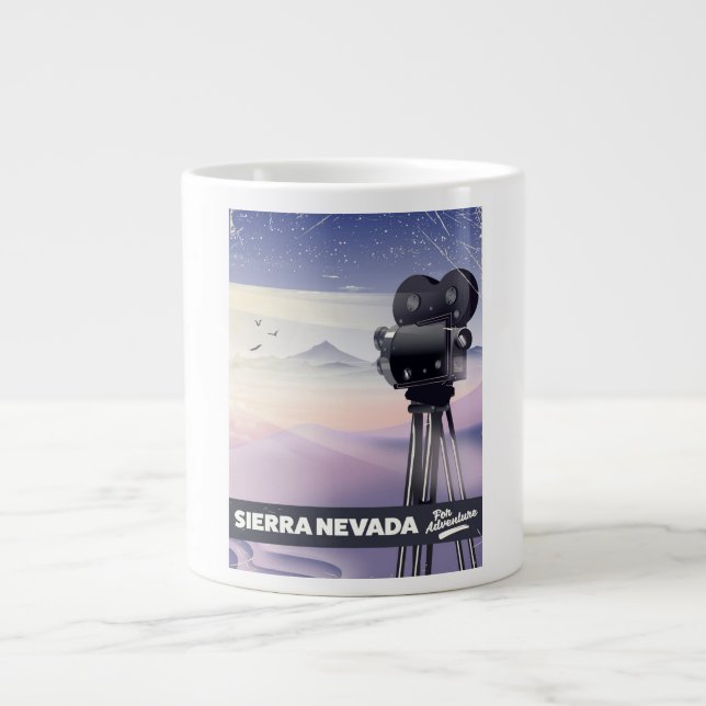 Sierra Nevada Travel poster Large Coffee Mug (Front)