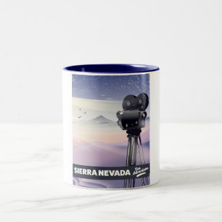 Sierra Nevada Travel poster Two-Tone Coffee Mug