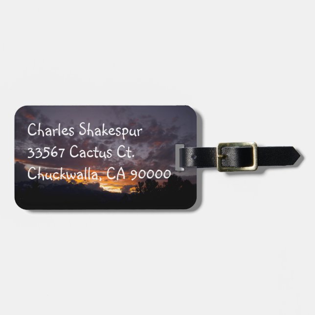 Sierra Peak Sunset Luggage Tag (Front Horizontal)