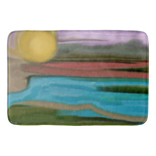 Sierra Sunrise Abstact Art Bath Mat