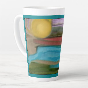 Sierra Sunrise Abstract Art Latte Mug