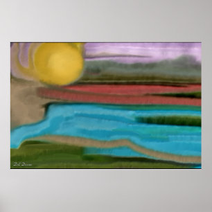 Sierra Sunrise Abstract Art Poster