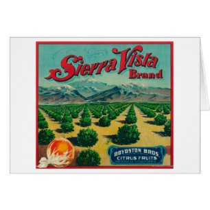Sierra Vista Brand Citrus Crate Label