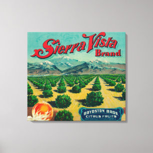 Sierra Vista Brand Citrus Crate Label Canvas Print
