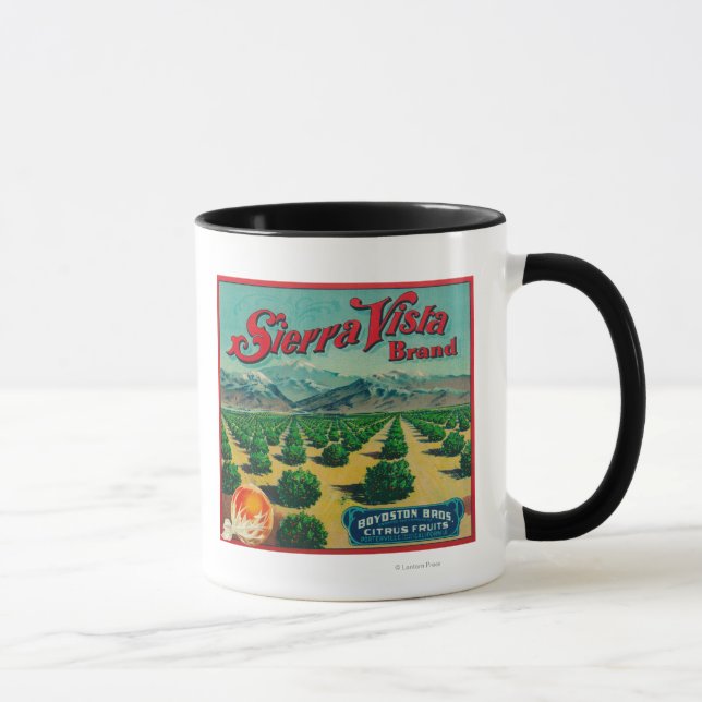 Sierra Vista Brand Citrus Crate Label Mug (Right)