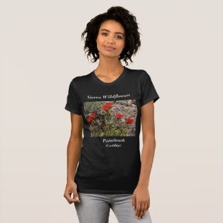 Sierra Wildflower Nature-Themed T-Shirt Paintbrush