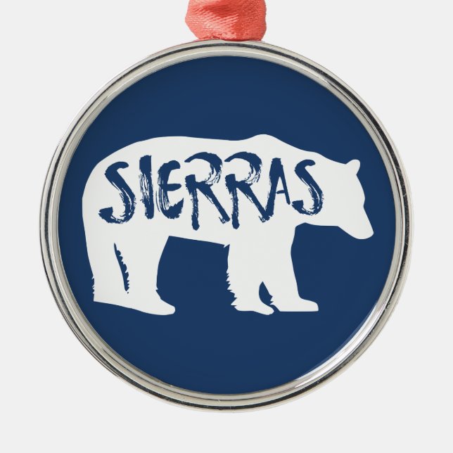 Sierras Bear Metal Tree Decoration (Front)