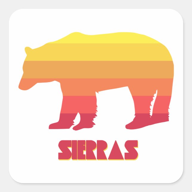 Sierras Bear Square Sticker (Front)
