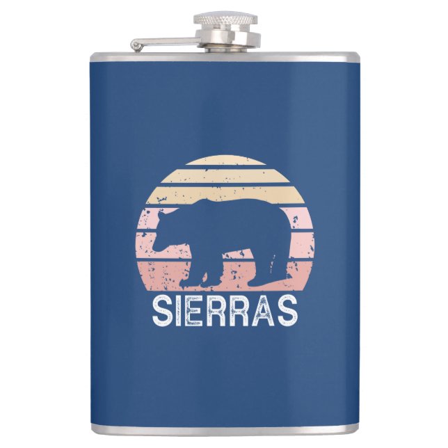 Sierras Retro Bear Hip Flask (Front)