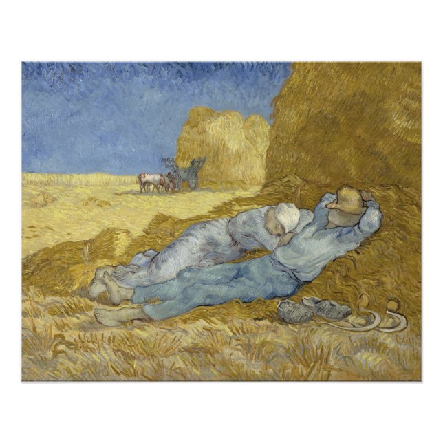 Siesta after Millet by Vincent Van Gogh Poster (Front)