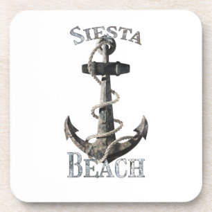 Siesta Beach Florida Vacation Nautical Anchor Sail Coaster