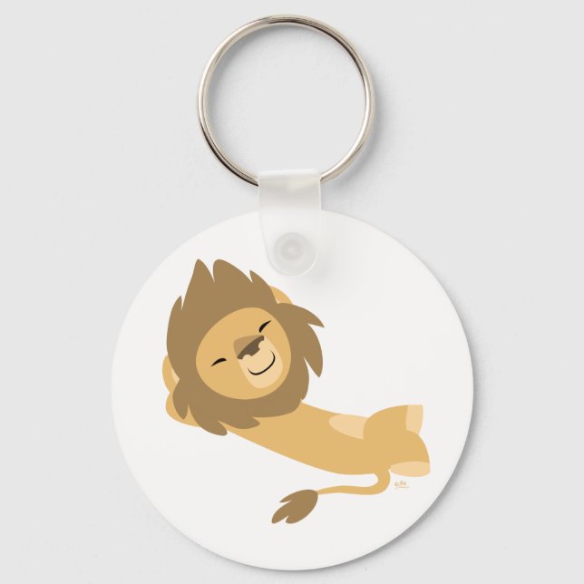 Siesta! Cute Cartoon Lion Key Ring (Front)