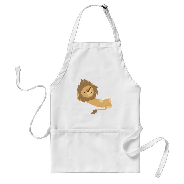 Siesta! Cute Cartoon Lion Standard Apron (Front)