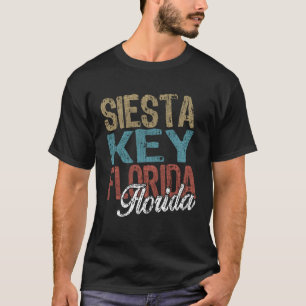 Siesta Key BEACH Florida HIBISCUS & SCRIPT Three T T-Shirt