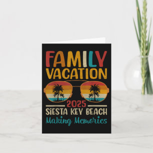Siesta Key Beach Florida Matching Family Vacation Card