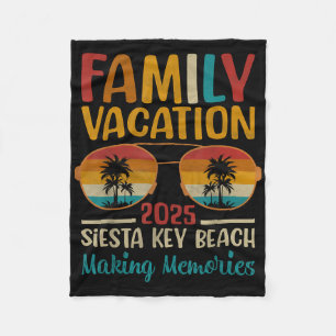 Siesta Key Beach Florida Matching Family Vacation Fleece Blanket