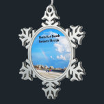 Siesta Key  Beach Snowflake Pewter Christmas Ornament<br><div class="desc">Siesta Key beach in Sarasota florida</div>