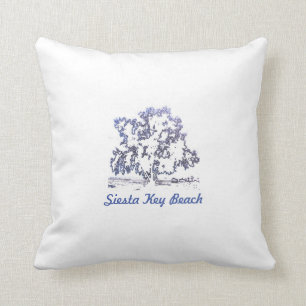 Siesta Key Beach tree pillow