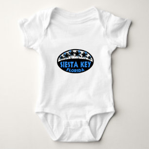 Siesta Key Florida blue black palms Baby Bodysuit