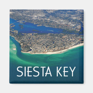 Siesta Key Florida Island Aerial View Magnet