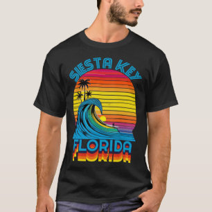 Siesta Key Florida Retro Throwback Surf & Beach So T-Shirt