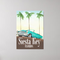 Siesta Key Florida travel poster