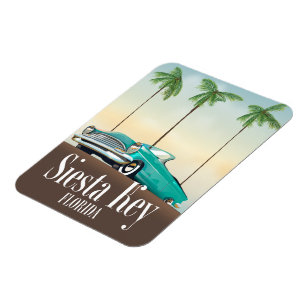 Siesta Key Florida travel poster Magnet