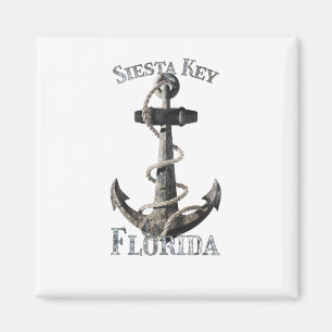 Siesta Key Florida Vacation Nautical Anchor Sailin Magnet