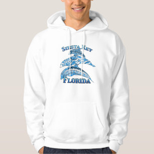 Siesta Key Florida Vacation Tribal Dolphins Hoodie