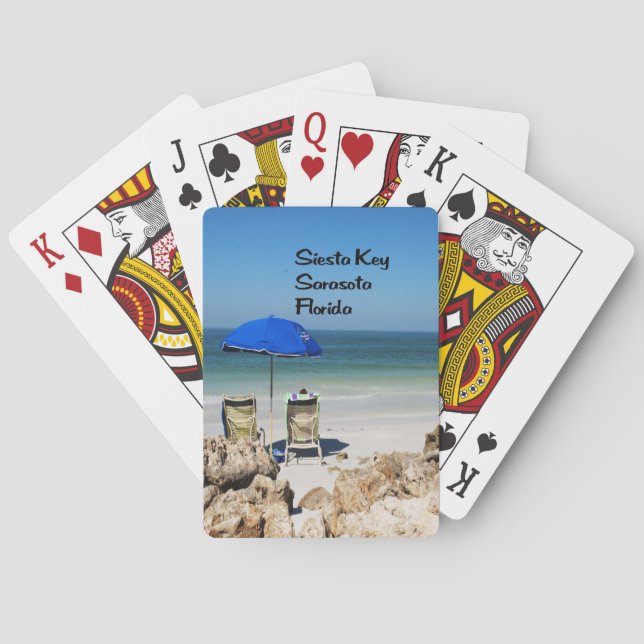 Siesta Key Sarasota Florida Playing Cards (Back)