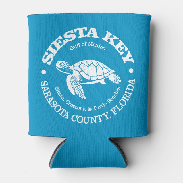 Siesta Key (sea turtle) Can Cooler (Front)