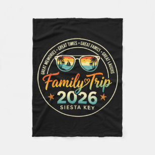 Siesta Key Weekend 2026 Family Trip 2026 Summer Fleece Blanket