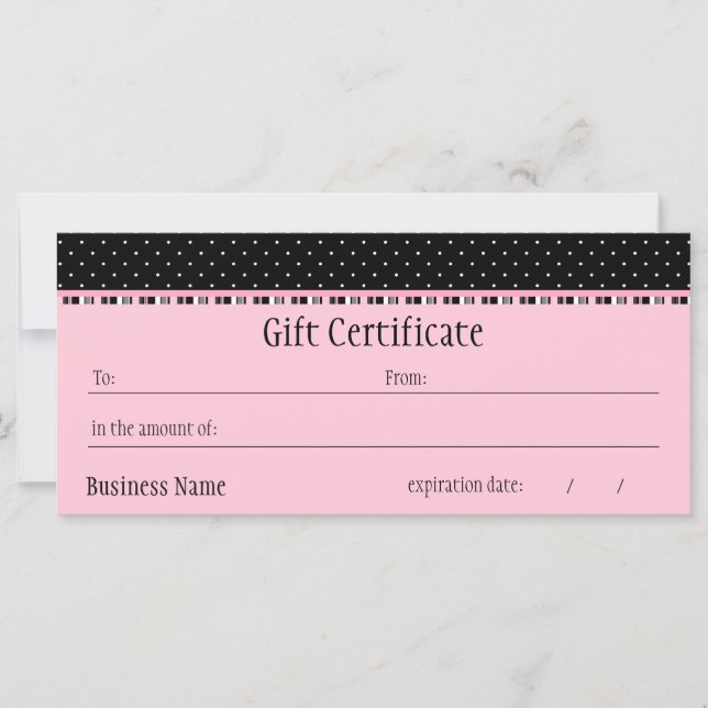 Siesta Motel Gift Certificate (Front)