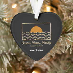 Siestas Fiestas Totality Spain Solar Eclipse 2026  Ornament