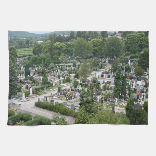 Sieveringer Friedhof Tea Towel (Horizontal)