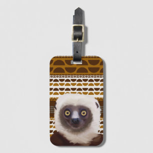 Sifaka Lemur Madagascar Wildlife Luggage Tag