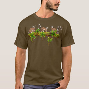 Sifakas Lemur Lover Vari Madagascar Animal Monkey T-Shirt