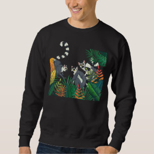 Sifakas Vari Zoo Animal Madagascar Tropical Lemur Sweatshirt