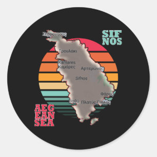 Sifnos, Greece  Classic Round Sticker