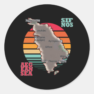 Sifnos, Greece  Classic Round Sticker