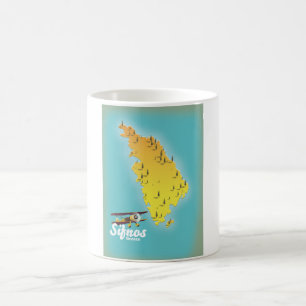 Sifnos Greece retro map Coffee Mug