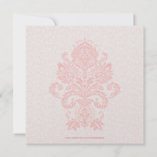 Sift Pink & White Floral Damask Wedding Invite