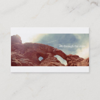 sift through the static business card