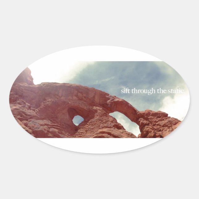 sift through the static oval sticker (Front)