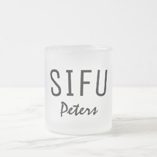Sifu Frosted Glass Coffee Mug