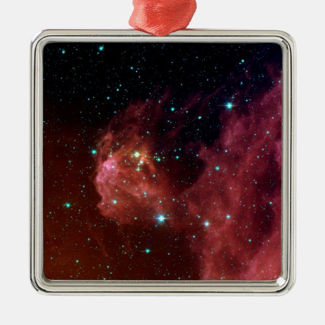 Sig07-006 Red dust sky cloud NASA Metal Tree Decoration (Front)